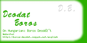 deodat boros business card